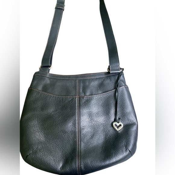 Brighton Mason black/chocolate leather bag E817805 - Picture 7 of 16